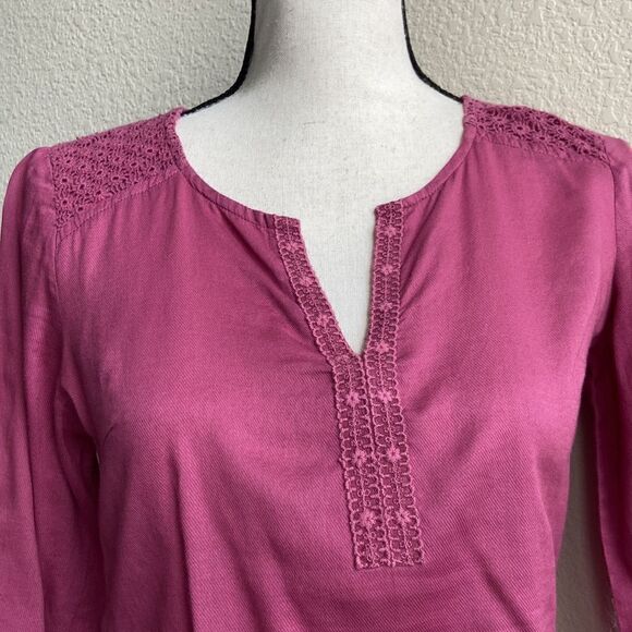 TRUCCO SPAIN CROCHET LONG SLEEVE TOP BLOUSE GARDEN GIRL! - Picture 3 of 8